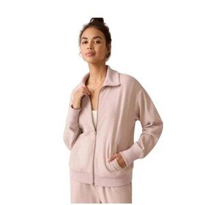 Faherty Womens Small Blush Pink Twill Full Zip Legend Jacket NWT $168
